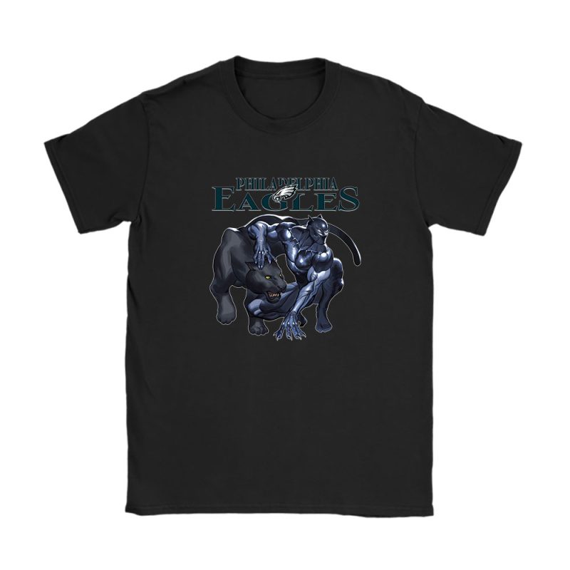 Black Panther NFL Philadelphia Eagles Unisex T-Shirt Cotton Tee TAT4030