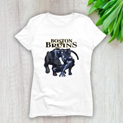 Black Panther NHL Boston Bruins Lady T-Shirt Women Tee For Fans TLT1006