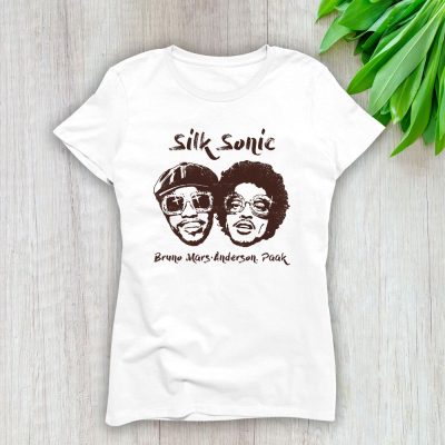 Bruno Mars Silk Sonic Lady T-Shirt Women Tee For Fans TLT3823