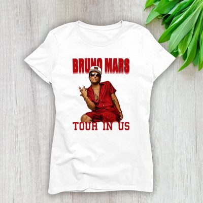 Bruno Mars Tour In Us 2024 Lady T-Shirt Women Tee For Fans TLT3825