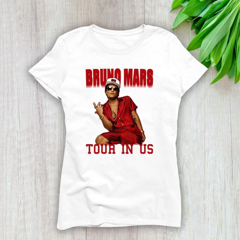 Bruno Mars Tour In Us 2024 Lady T-Shirt Women Tee For Fans TLT3825