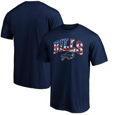 Buffalo Bills Banner Wave Logo T-Shirt - Navy