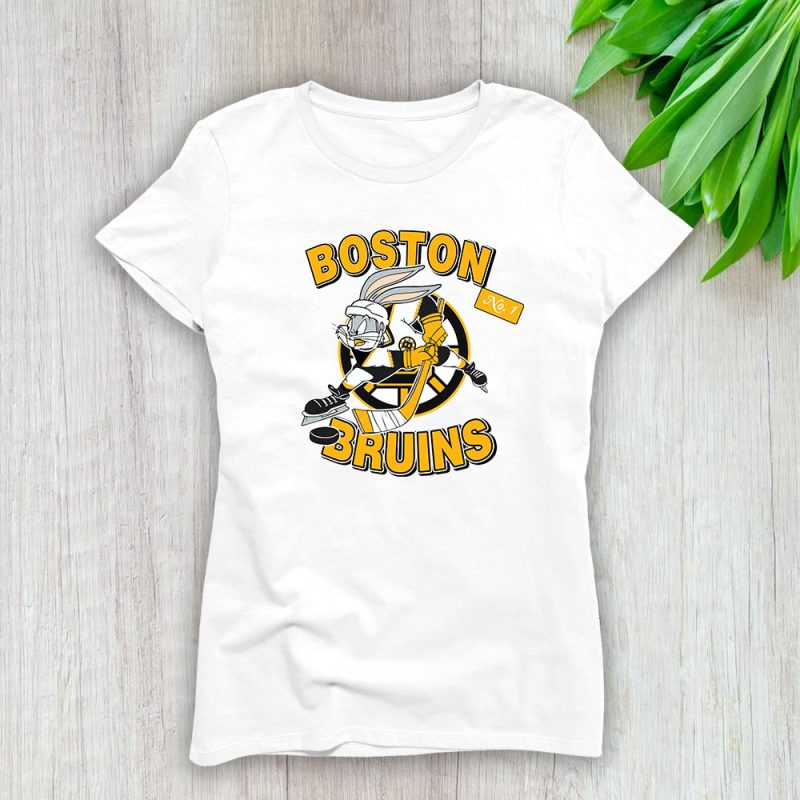 Bug Bunny X Boston Bruins Team X NHL X Hockey Fan Lady T-Shirt Women Tee For Fans TLT2638