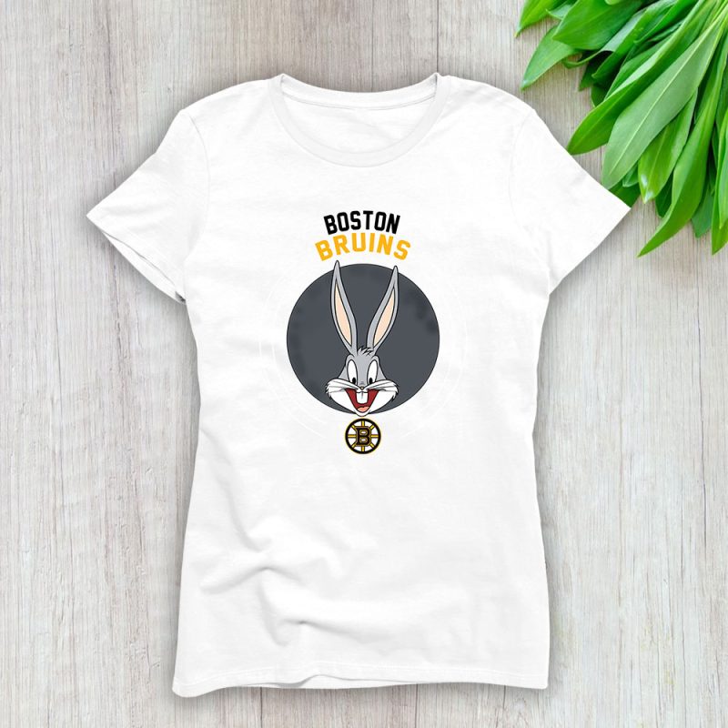 Bug Bunny X Boston Bruins Team X NHL X Hockey Fan Lady T-Shirt Women Tee For Fans TLT2639