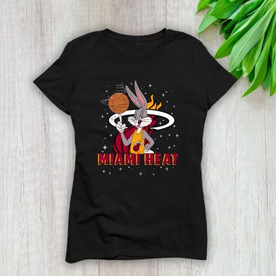 Bug Bunny X Miami Heat Team  Basketball Lady T-Shirt Women Tee TLT4293