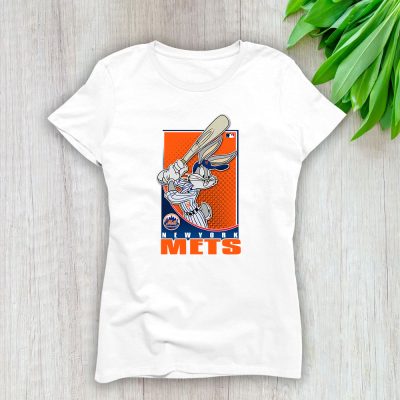 Bug Bunny X New York Mets Team X MLB X Baseball Fans Lady T-Shirt Women Tee For Fans TLT2615