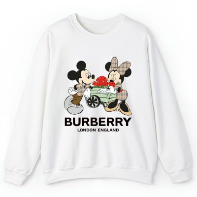 Burberry London Mickey Mouse And Minnie Mouse Couple Crewneck Sweatshirt CSTB0767