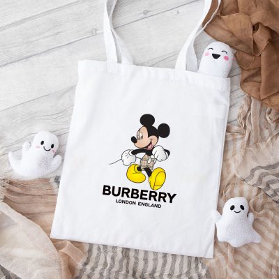Burberry London Mickey Mouse Cotton Canvas Tote Bag TTB1101