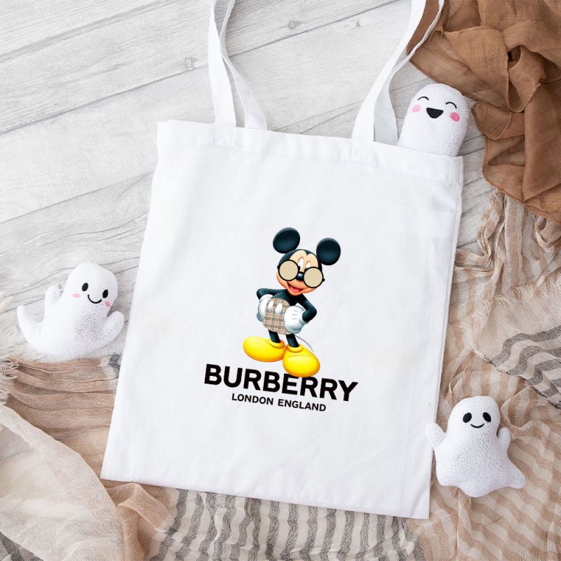 Burberry London Mickey Mouse Cotton Canvas Tote Bag TTB1104