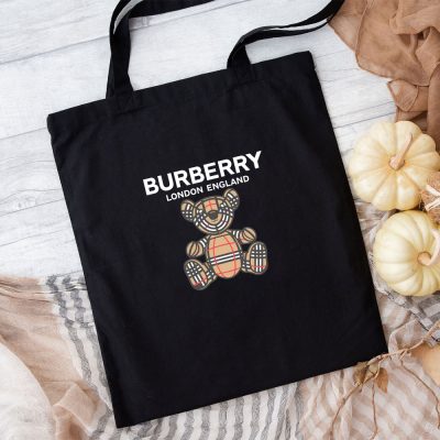 Burberry London Teddy Bear Cotton Canvas Tote Bag TTB1076