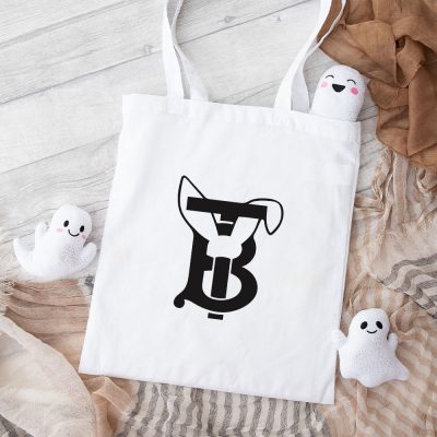 Burberry Rabbit Logo Cotton Canvas Tote Bag TTB1074