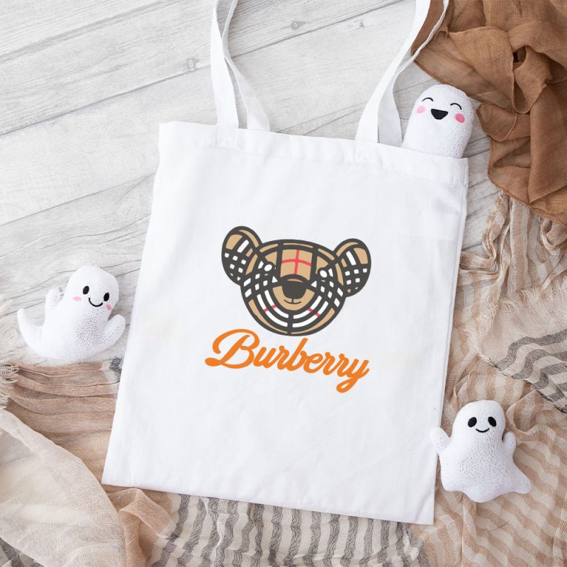 Burberry Teddy Bear Cotton Canvas Tote Bag TTB1079