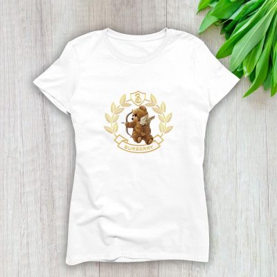 Burberry Teddy Bear Gold Luxury Lady T-Shirt Luxury Tee For Women LDS1086