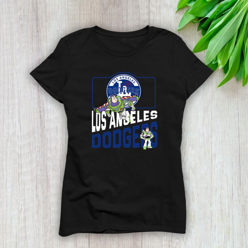 Buzz Lightyear X Toy Story X Los Angeles Dodgers Team X MLB X Baseball Fans Lady T-Shirt Women Tee For Fans TLT2703