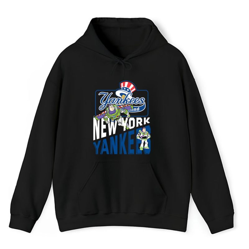 Buzz Lightyear X Toy Story X New York Yankees Team X MLB X Baseball Fans Unisex Pullover Hoodie TAH4274