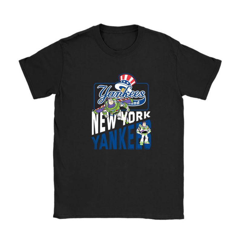 Buzz Lightyear X Toy Story X New York Yankees Team X MLB X Baseball Fans Unisex T-Shirt Cotton Tee TAT4274