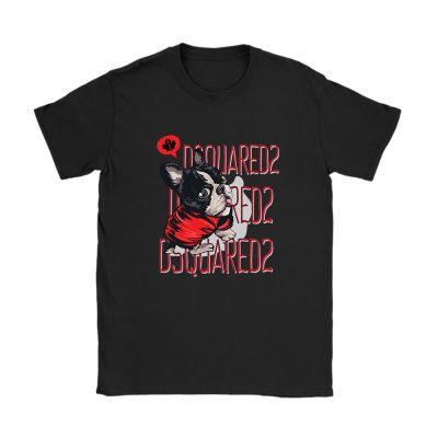Cartoon Dog Dsquared2 Unisex Brand T-Shirt TAT4779