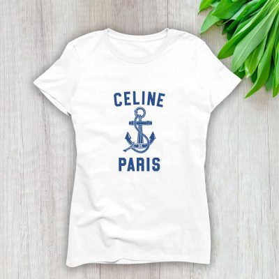 Celine Paris 70’S Anchor Lady T-Shirt Luxury Tee For Women LDS1139