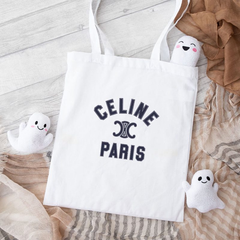 Celine Paris Logo Luxury Cotton Canvas Tote Bag TTB1109