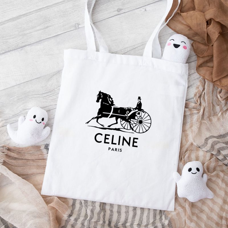 Celine Paris Logo Luxury Cotton Canvas Tote Bag TTB1120