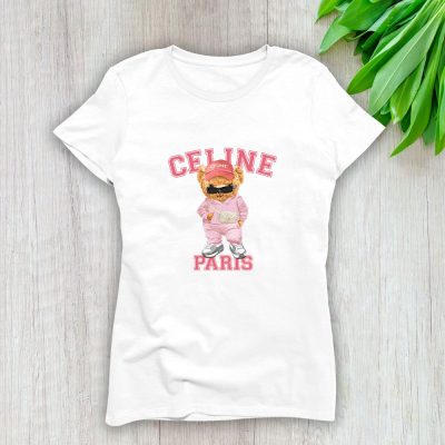 Celine Paris Teddy Bear Luxury Lady T-Shirt Luxury Tee For Women LDS1134