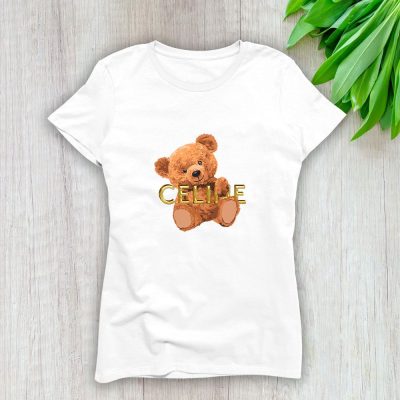 Celine Teddy Bear Luxury Lady T-Shirt Luxury Tee For Women LDS1125