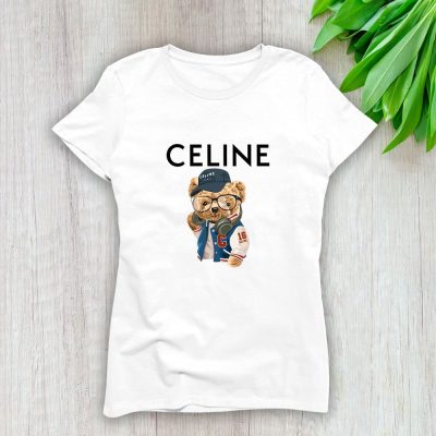 Celine Teddy Bear Luxury Lady T-Shirt Luxury Tee For Women LDS1130