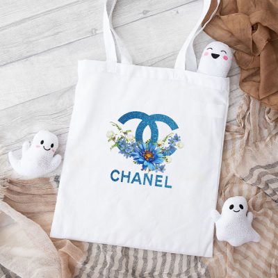 Chanel Glitter Flower Logo Cotton Canvas Tote Bag TTB1154