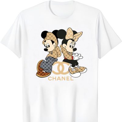 Chanel Mickey Mouse And Minnie Mouse Couple Unisex T-Shirt TTB2908