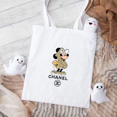 Chanel Mickey Mouse Cotton Canvas Tote Bag TTB1156