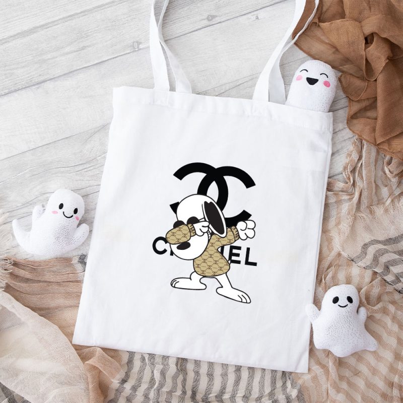 Chanel Snoopy Dabbing Cotton Canvas Tote Bag TTB1157