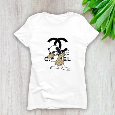 Chanel Snoopy Dabbing Lady T-Shirt Luxury Tee For Women LDS1158