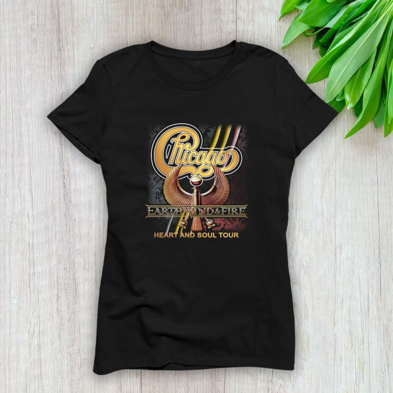 Chicago And Earth Wind Fire Heart And Soul Tour Lady T-Shirt Women Tee For Fans TLT2264