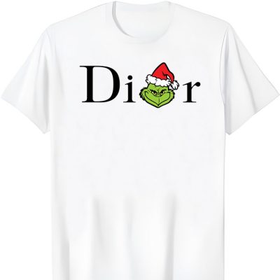 Christmas Grinch Dior Logo Luxury Unisex T-Shirt TTB2537