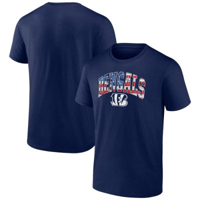 Cincinnati Bengals Banner Wave Logo T-Shirt - Navy