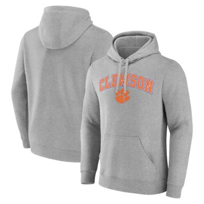 Clemson Tigers Campus Pullover Hoodie - Gray