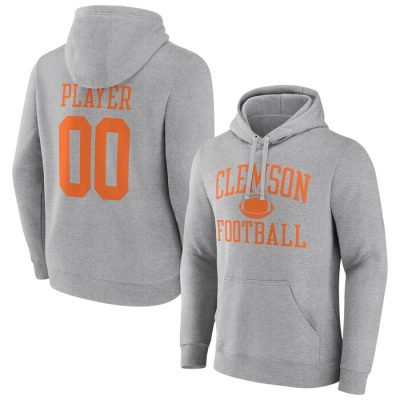 Clemson Tigers Football Pick-A-Player NIL Gameday Tradition Pullover Hoodie - Gray