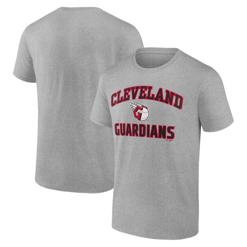 Cleveland Guardians Heart and Soul Unisex T-Shirt - Heather Gray