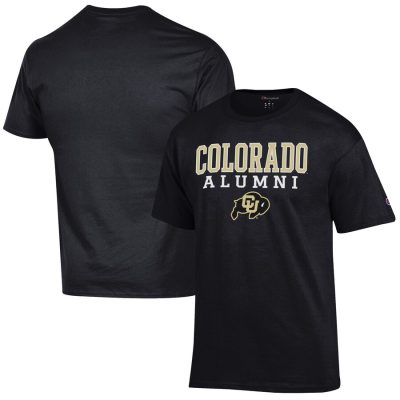 Colorado Buffaloes Champion Alumni Logo Stack T-Shirt - Black