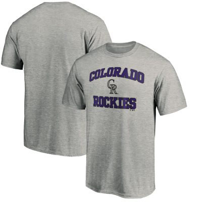 Colorado Rockies Heart & Soul Unisex T-Shirt - Heather Gray