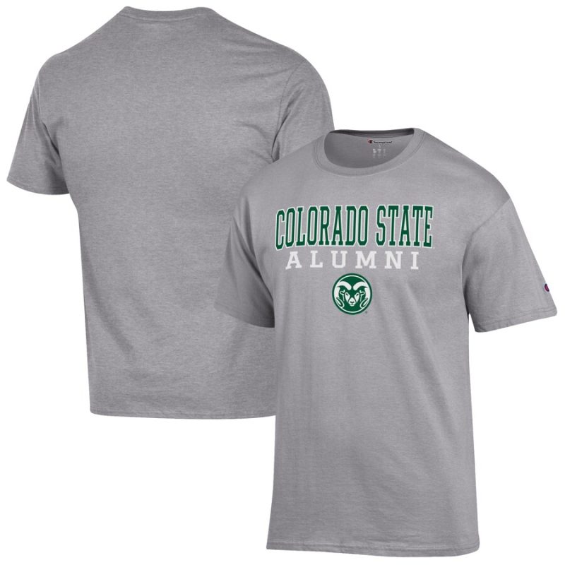 Colorado State Rams Champion Alumni Logo Stack T-Shirt - Gray