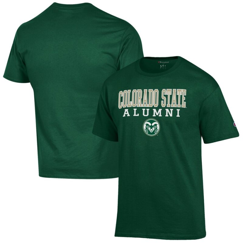Colorado State Rams Champion Alumni Logo Stack T-Shirt - Green
