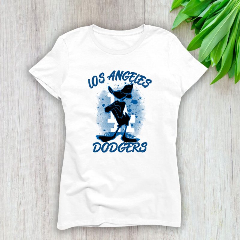 Daffy Duck X Los Angeles Dodgers Team X MLB X Baseball Fans Lady T-Shirt Women Tee For Fans TLT2728