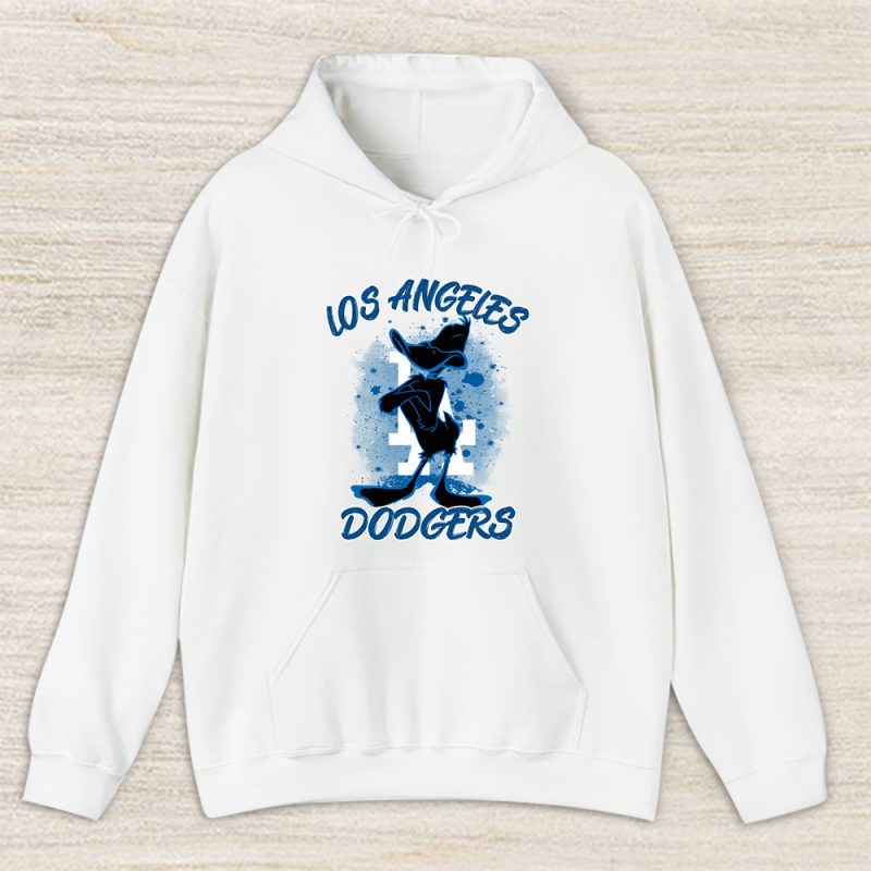 Daffy Duck X Los Angeles Dodgers Team X MLB X Baseball Fans Unisex Pullover Hoodie TAH4289