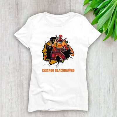 Deadpool NHL Chicago Blackhawks Lady T-Shirt Women Tee For Fans TLT1155