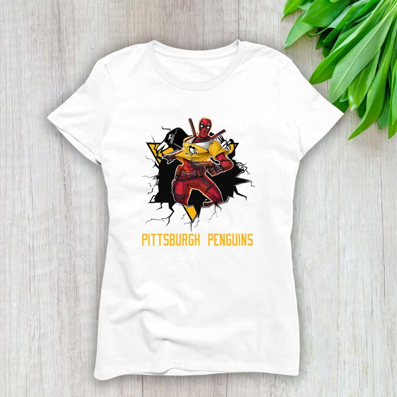 Deadpool NHL Pittsburgh Penguins Lady T-Shirt Women Tee For Fans TLT1260