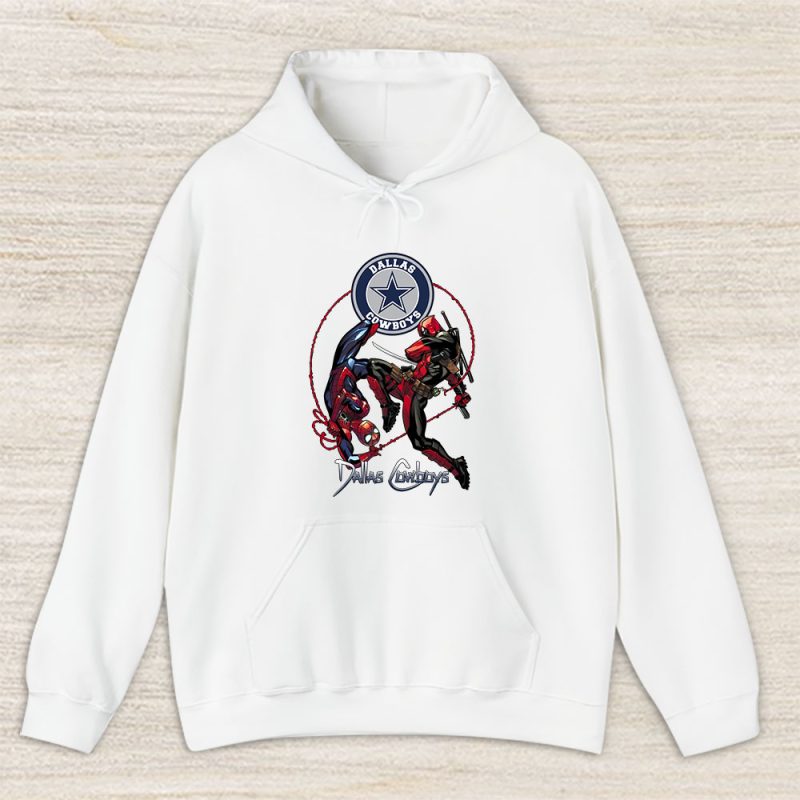 Deadpool Vs Spiderman NFL Dallas Cowboys Unisex Pullover Hoodie TAH4050