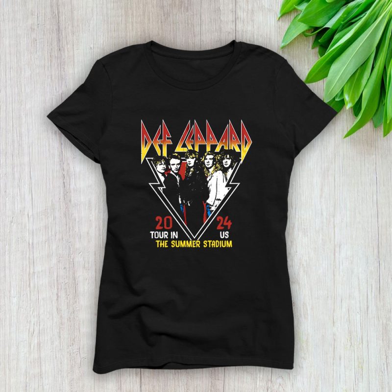 Def Leppard Journey The Summer Stadium 2024 Tour Lady T-Shirt Women Tee For Fans TLT2127