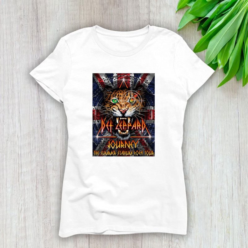 Def Leppard Journey The Summer Stadium 2024 Tour Lady T-Shirt Women Tee For Fans TLT2129