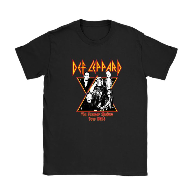 Def Leppard Journey The Summer Stadium 2024 Tour Unisex T-Shirt Cotton Tee TAT3749